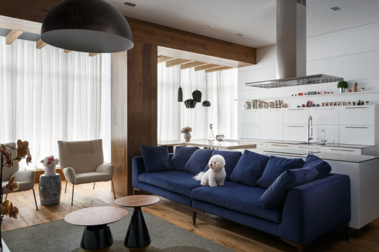 This large eclectic apartment was decorated by an artist for her family and herself