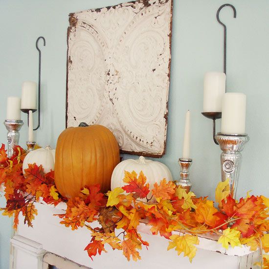 31 Cozy And Creative Fall Mantel Décorating Ideas - DigsDigs