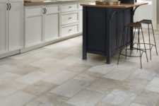 02 resilient natural stone vinyl floor upscale rectangular large-scale travertine