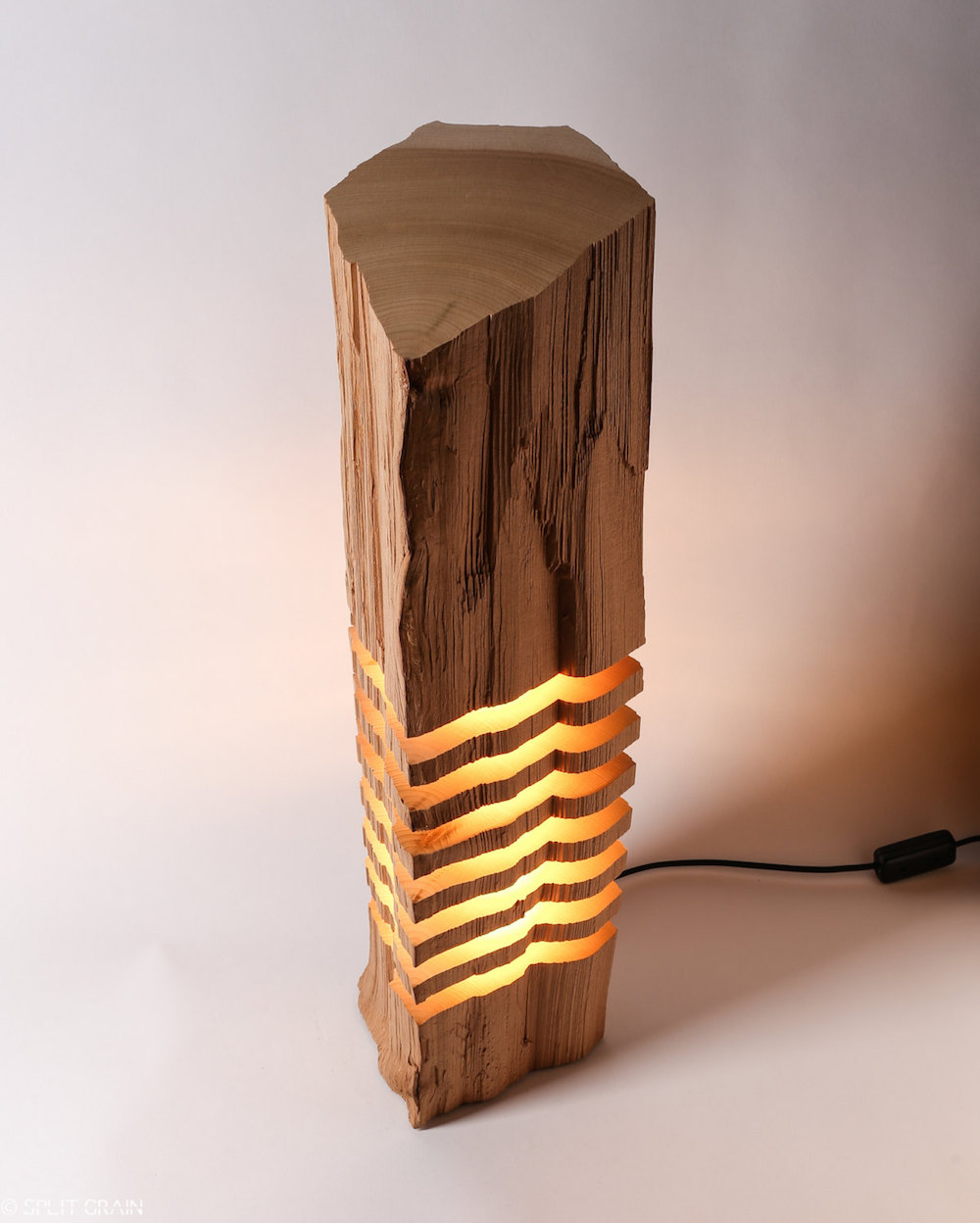 Every lamp is unique because there are no similar pieces of wood in nature