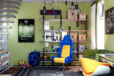 03 Industrial decorations and bold colors are right what a teen boy needs
