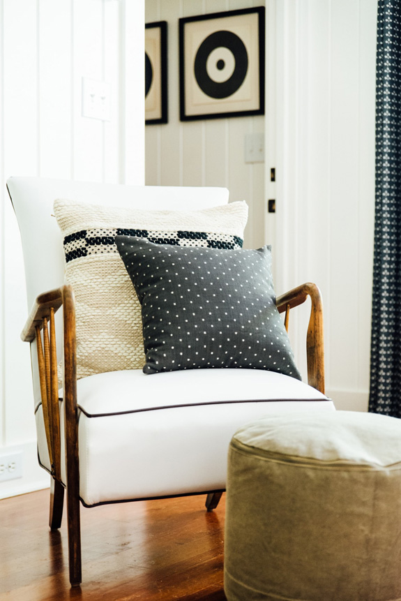 The furniture and textiles also help to highlight that it's a beach cottage