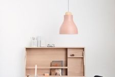 04 modern foldable wall-mounted desk of plywood