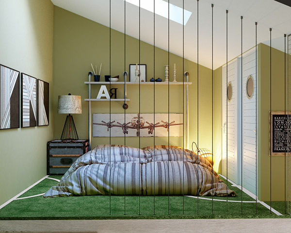 Bold Teenage Boy Room With Industrial Touches