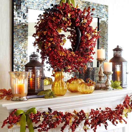 31 Cozy And Creative Fall Mantel Décorating Ideas DigsDigs