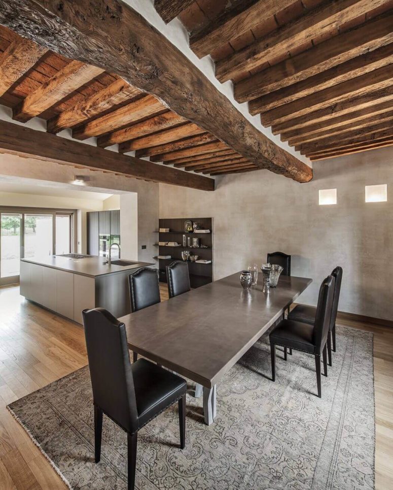 The mix of vintage things and super modern items makes this home unique