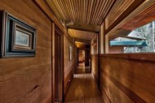 wood clad corriodor