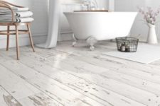 10 waterproof vinyl flooring with a whitewashed shabby chic look