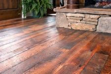 16 barnwood style floors are ideal for a rustic living room
