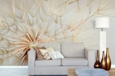 16 dandelion photo mural to add personality to the room
