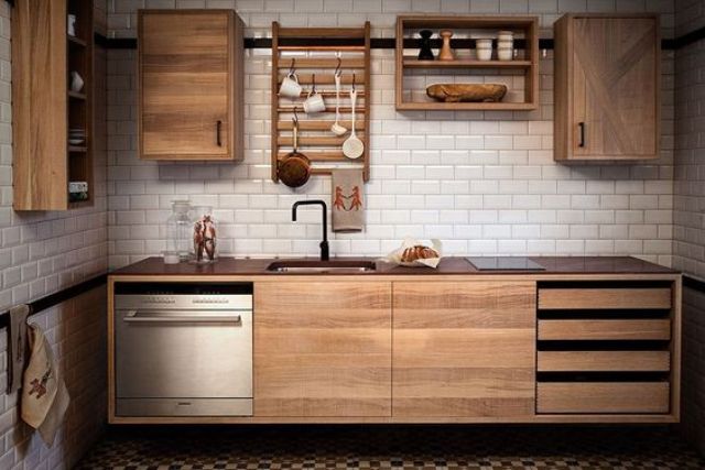 modern wall-mounted kitchen cabinets make your space look airy