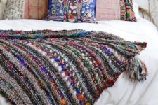 31 traditional woven blanket and pillows