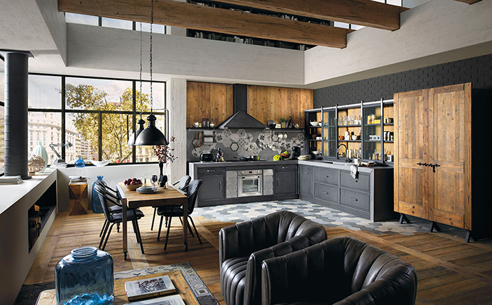 Industrial Gustoitaliano Kitchens With Chic Textural Design Digsdigs