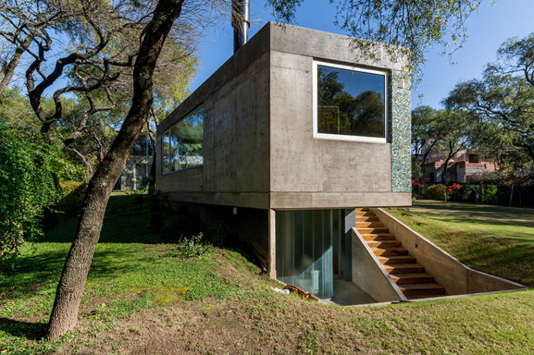 the dwelling is surrounded by trees that provide privacy