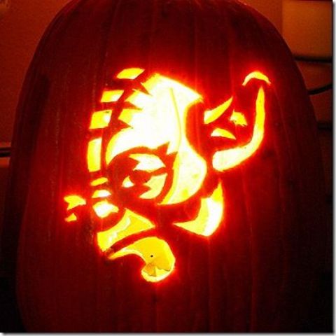 Yoda pumpkin carving