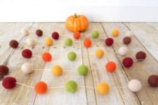 05 felt balls in fall colors for cheerful garlands