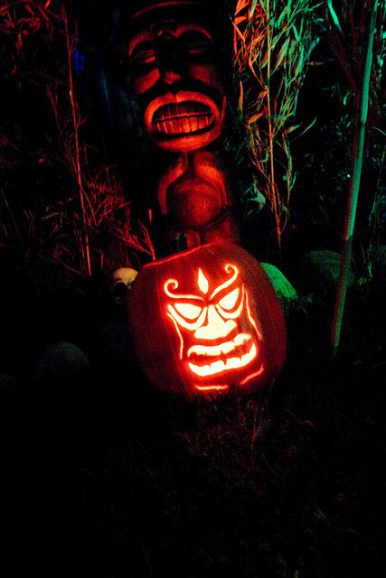 outdoor scary tiki lantern
