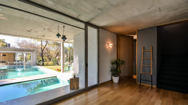 the residence belongs to a family with a strong passion for art and design