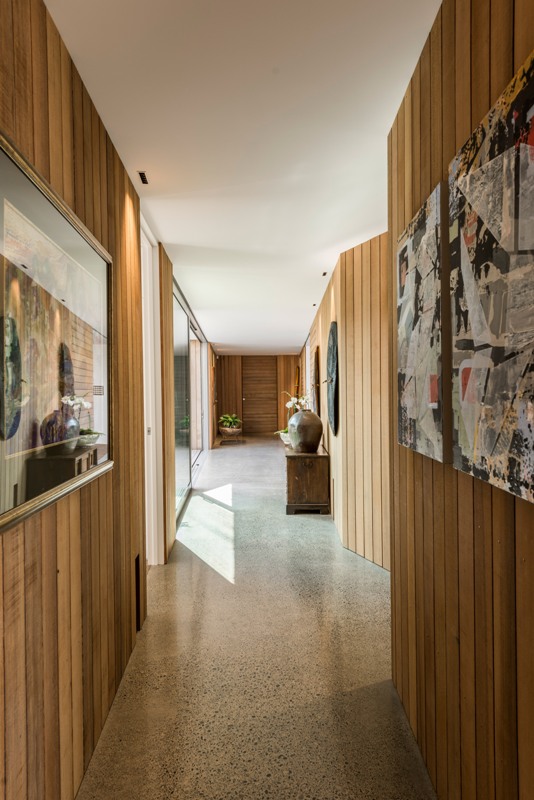 The interiors are modern, with eye-catching artworks