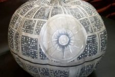 08 faux pumpkin decorated as a Death Star