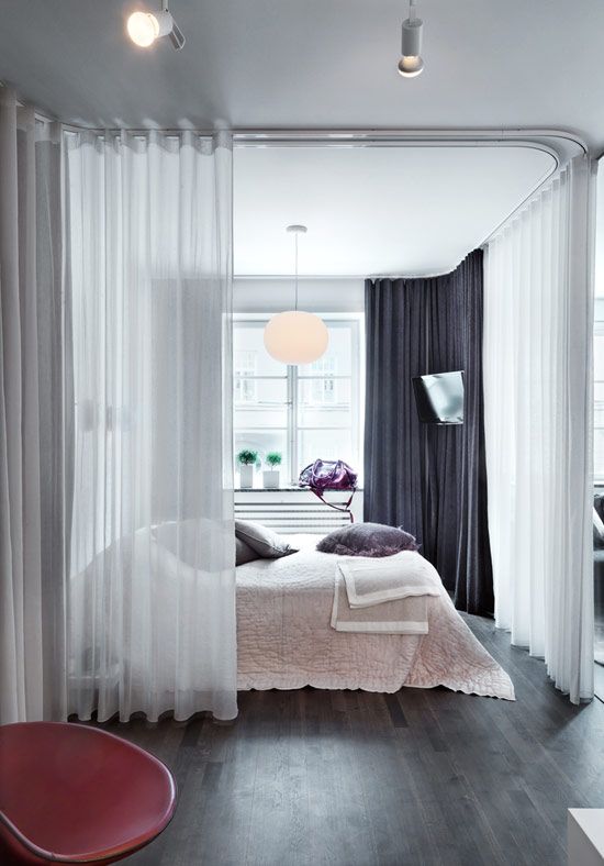 25 Ways To Use Curtains As Space Dividers