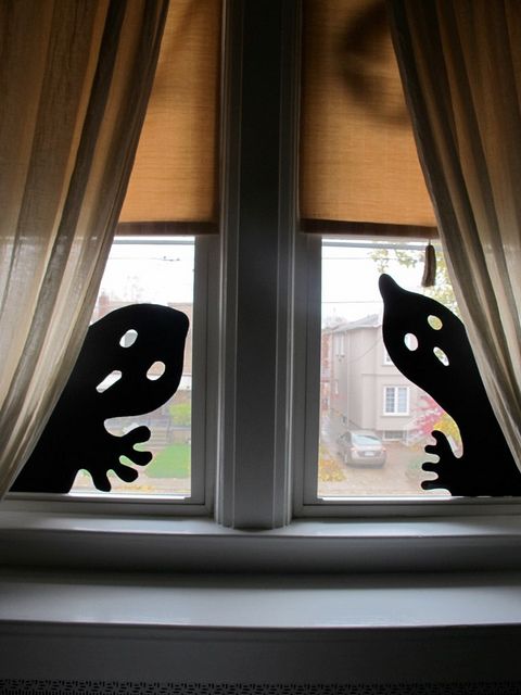 easy ghost silhouettes for Halloween
