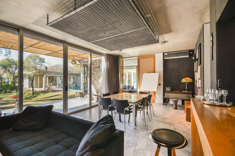 modern living room is accentuated with black details