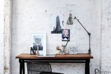 11 mix whitewashed brick and industrial furniture for functionality