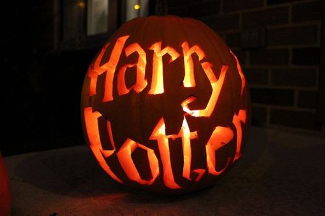 Harry Potter letter pumpkin lantern