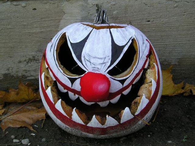 Scary Clown Pumpkin Carving Ideas