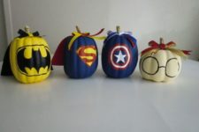 19 nerdy super hero pumpkins set