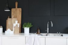 minimalist monochrome kitchen design