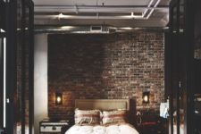 31 chic moody bedroom becomes luxurious thanks to the dark bricks
