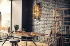 31 industrial space with dark brick looks very trendy and eye-catchy