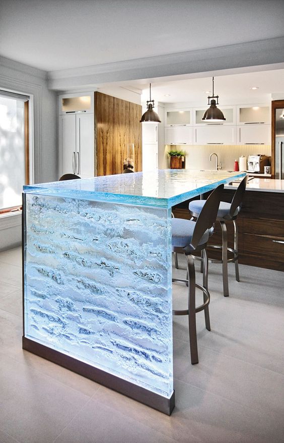 39 Trendy And Chic Waterfall Countertop Ideas - DigsDigs