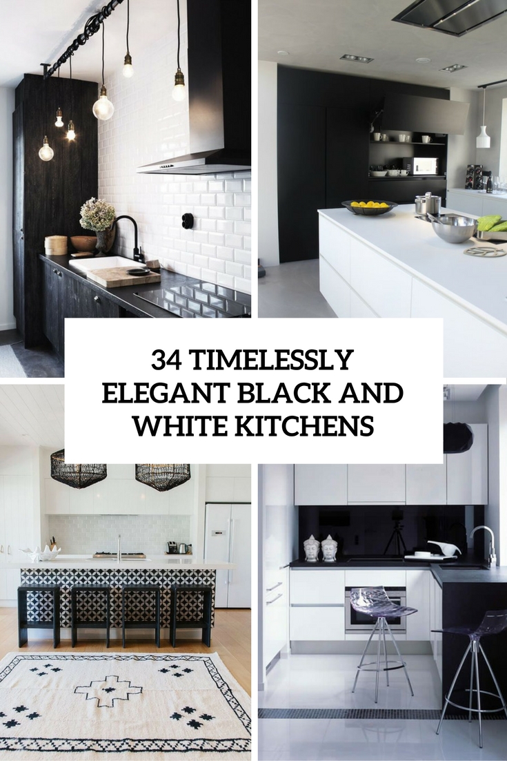 34 Timelessly Elegant Black And White Kitchens DigsDigs 34 Timelessly Elegant Black And White Kitchens DigsDigs