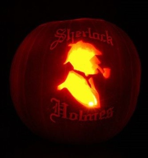 Sherlock Holmes lantern of a pumpkin