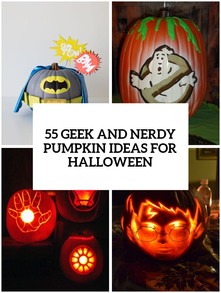 geek and nerdy pumpkin ideas for halloween cover