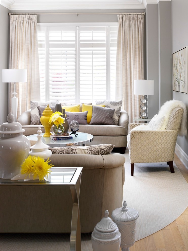 41 Stylish Grey And Yellow Living Room Décor Ideas - DigsDigs