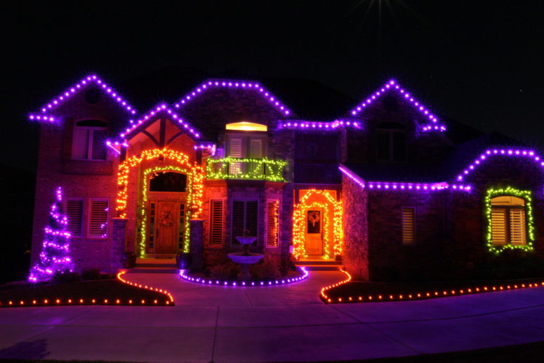 if you want to train before Christmas a bunch of creepy halloween string lights might be a great option for you