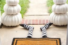 Cute DIY Witch Legs Doormat