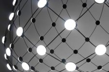02 Mesh has unique technological aesthetic, there are metal cables with LEDs on them