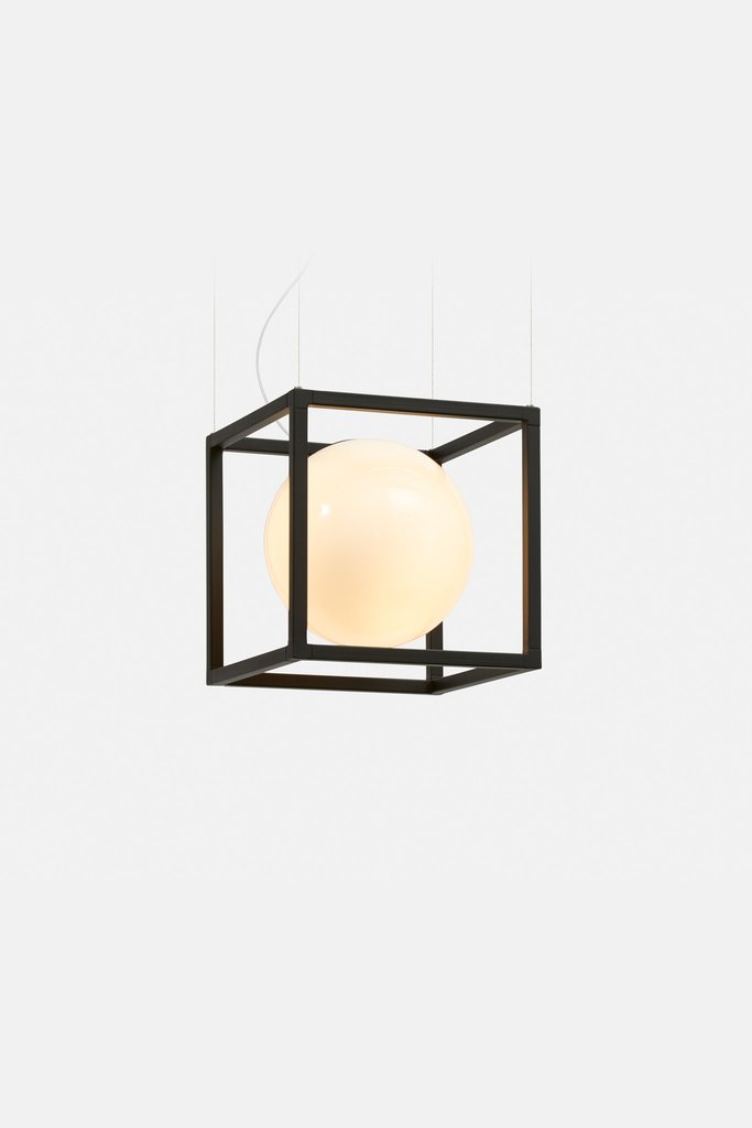 This is Witt 1, available in brass and matte black finishes, looks like a sphere in a cage, very modern This is Witt 1, available in brass and matte black finishes, looks like a sphere in a cage, very modern