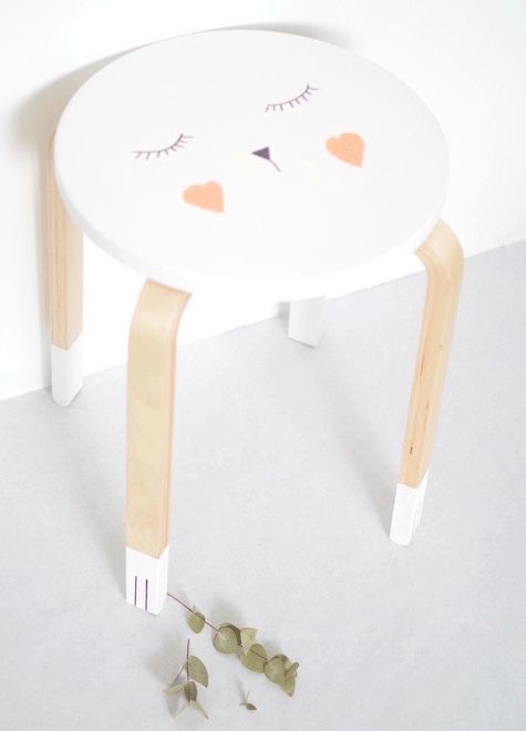 animal styled Frosta stool for a kid's room