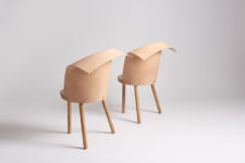 04 Clop brings together leather and wood in a unique fashion, these chairs are higher than Babu