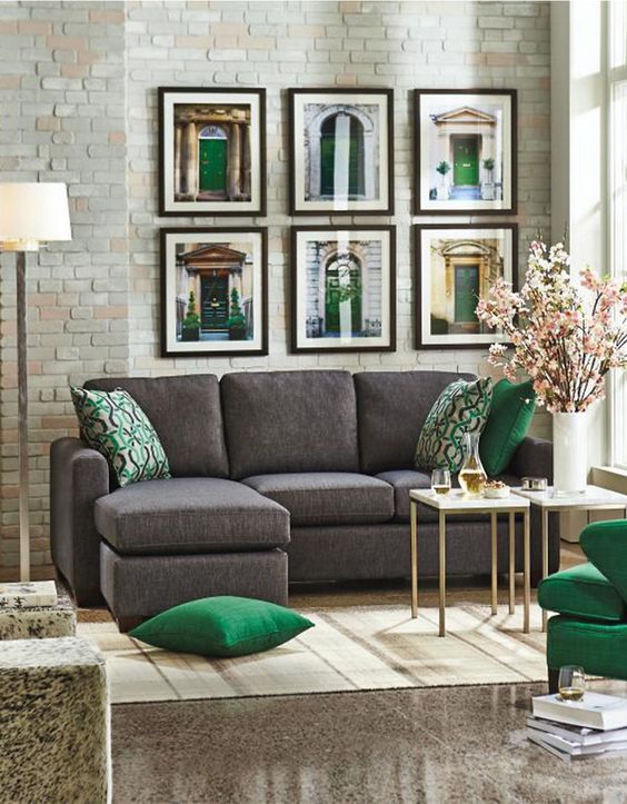 37 green and grey living room décor ideas - digsdigs