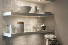 06 light up Lack shelves in the kitchen
