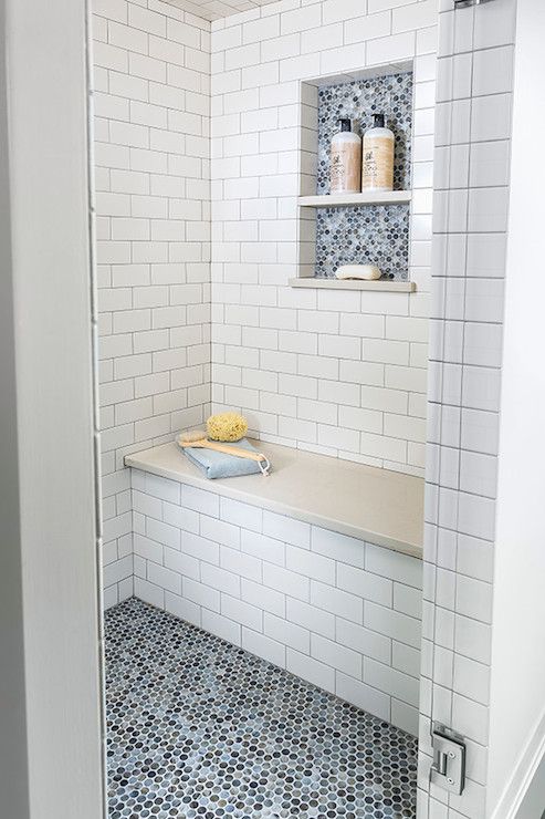 Trendy Penny Tiles Ideas For Bathrooms, Gray Penny Tile Bathroom Floor