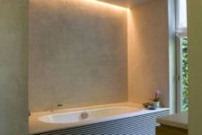 09 hidden lights in the bathtub niche to add more light while having a bath