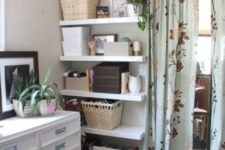 11 IKEA LACK shelves cut down to fit space